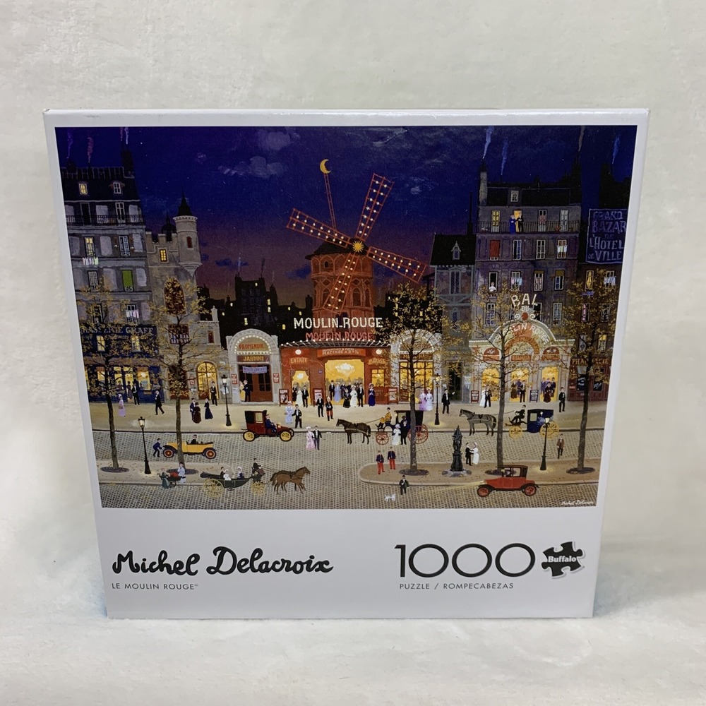 Buffalo Games Michel Delacroix Le Moulin Rouge 1000 Piece Jigsaw Puzzle New Open